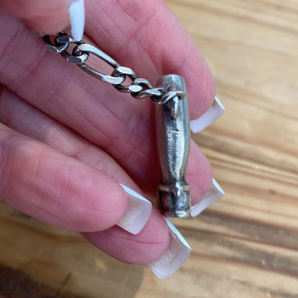 🎉 VINTAGE STERLING SILVER BOOT KEYCHAIN‼️ - Picture 5 of 10